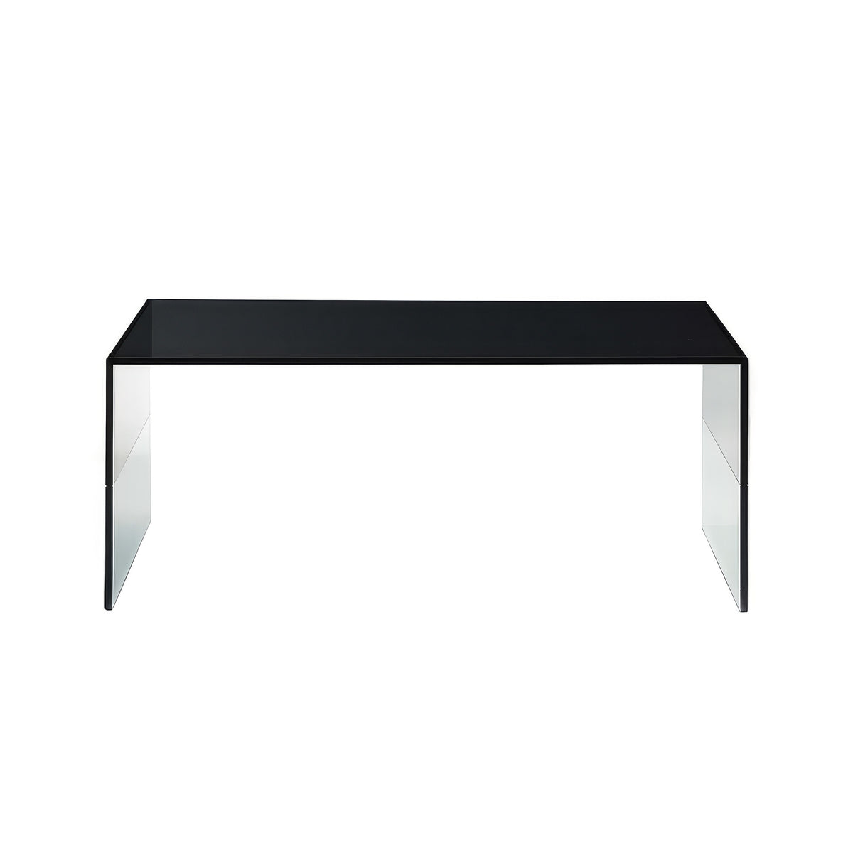 Cappellini Smoke by Marcel Wanders. A sleek black desk with clean lines and a minimalist design.