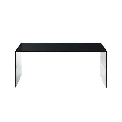 Cappellini Smoke by Marcel Wanders. A sleek black desk with clean lines and a minimalist design.