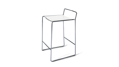 Desktop / Spindle Counter Stool in Glossy White, designed by Piero Lissoni for Porro