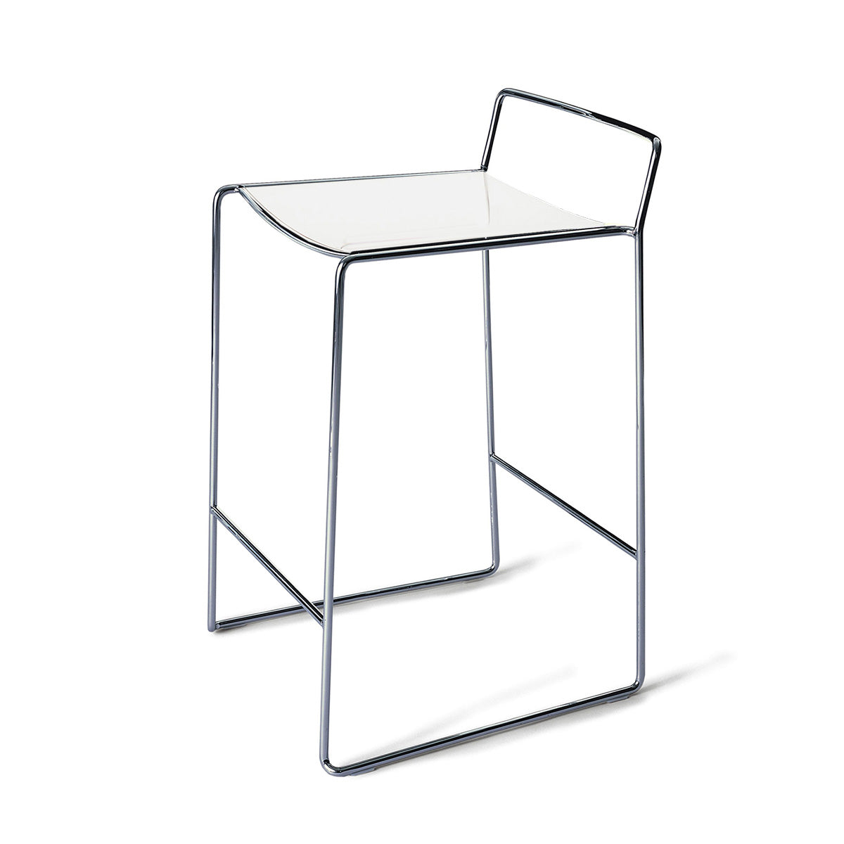 Mobile / Spindle Counter Stool in Glossy White, designed by Piero Lissoni for Porro