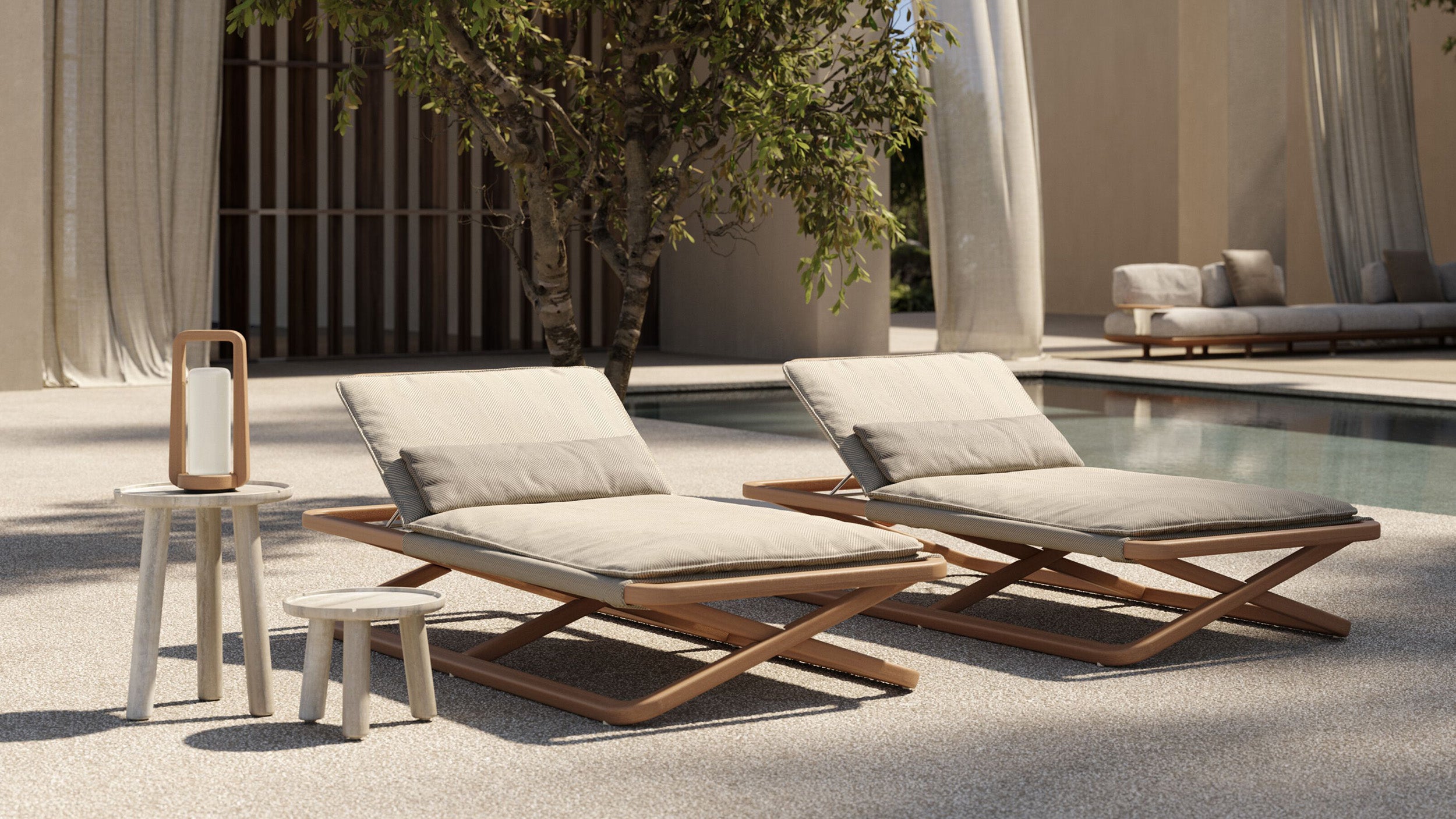 Desktop / Stone Round Coffee Table by Exteta