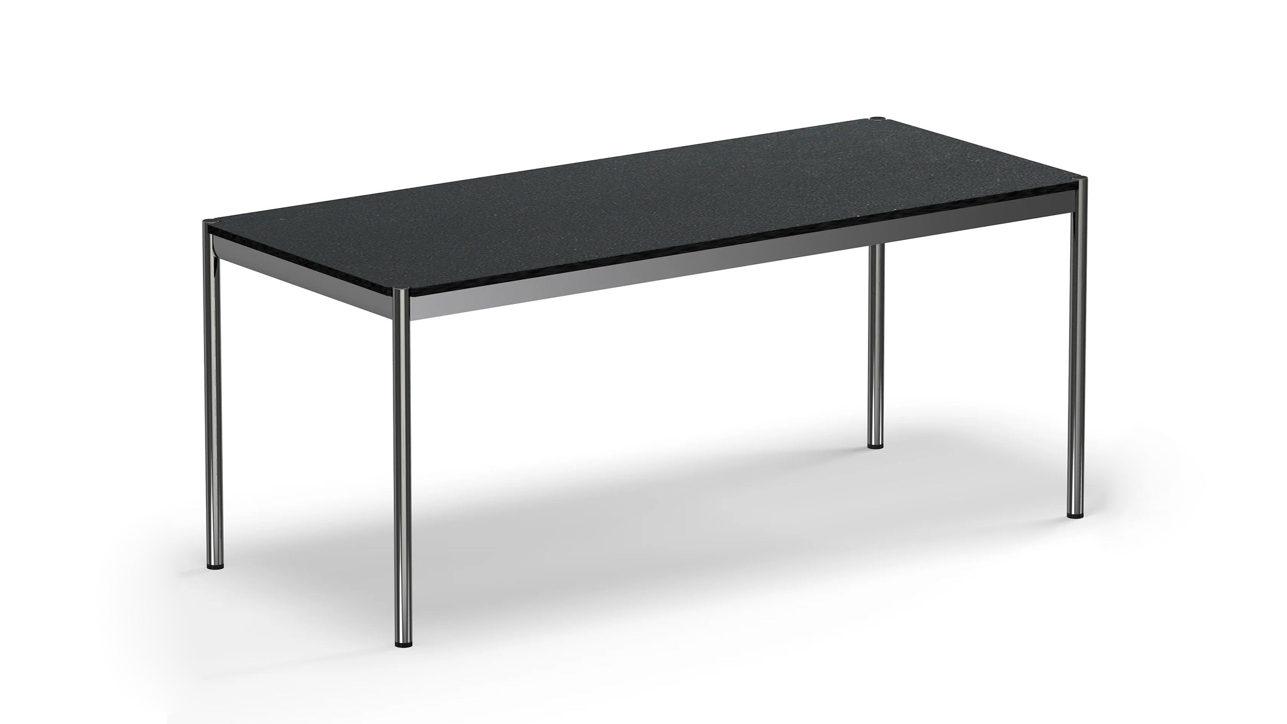 Desktop / Table Black Linoleum (T69), made by USM Haller