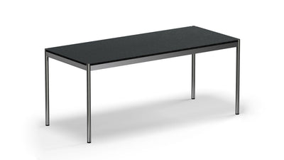 Desktop / Table Black Linoleum (T69), made by USM Haller