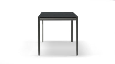Desktop / Table Black Linoleum (T69), made by USM Haller