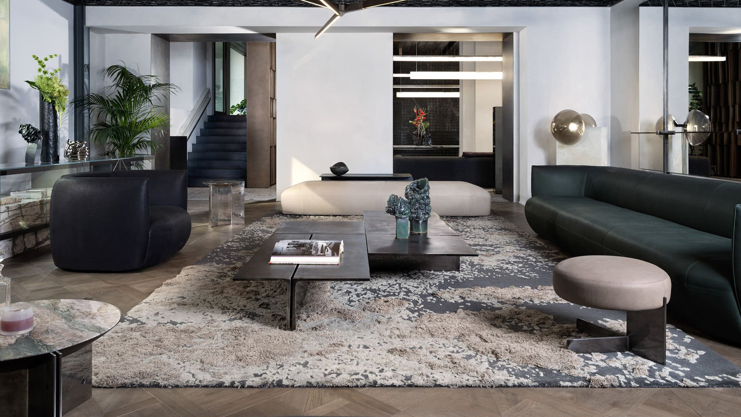 Desktop / Tambourine Pouf, designed by Ugo Cacciatori for Henge