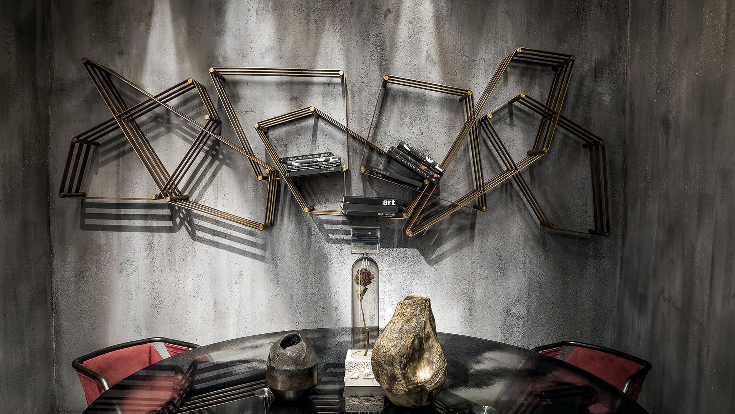 Desktop / Tangram Wall Mounted Shelving, designed by Massimo Castagna for Henge