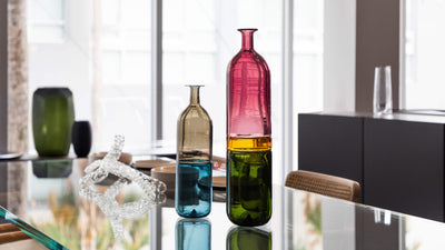 Violet & Tea & Apple Green / Desktop / BlackMenu / Bolle Bottles, designed by Tapio Wirkkala
