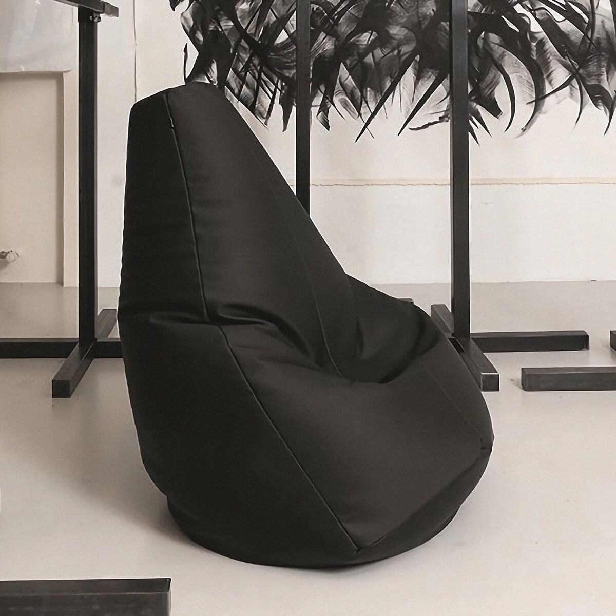 Black / Mobile / BlackMenu / Sacco VIP Bean Bag Chair by Gatti, Paolini and Teodoro for Zanotta