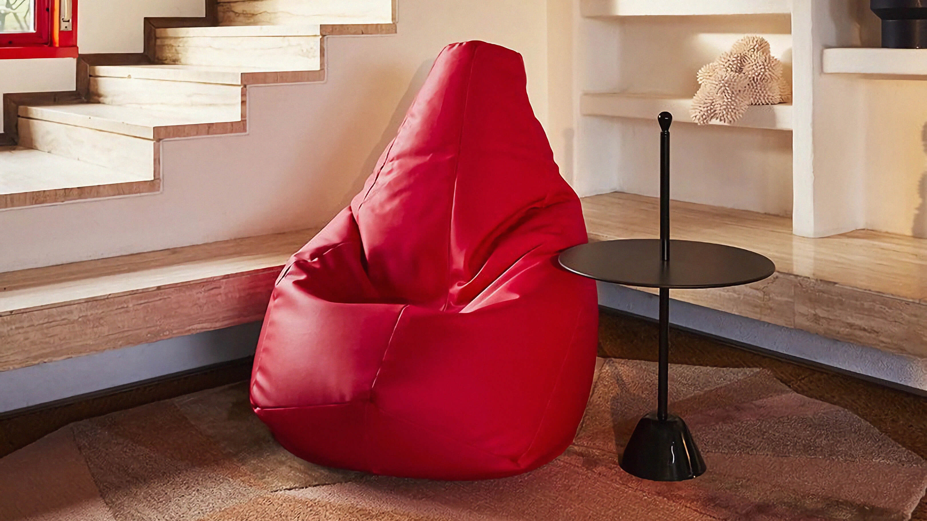 Red / Desktop / BlackMenu / Sacco VIP Bean Bag Chair by Gatti, Paolini and Teodoro for Zanotta