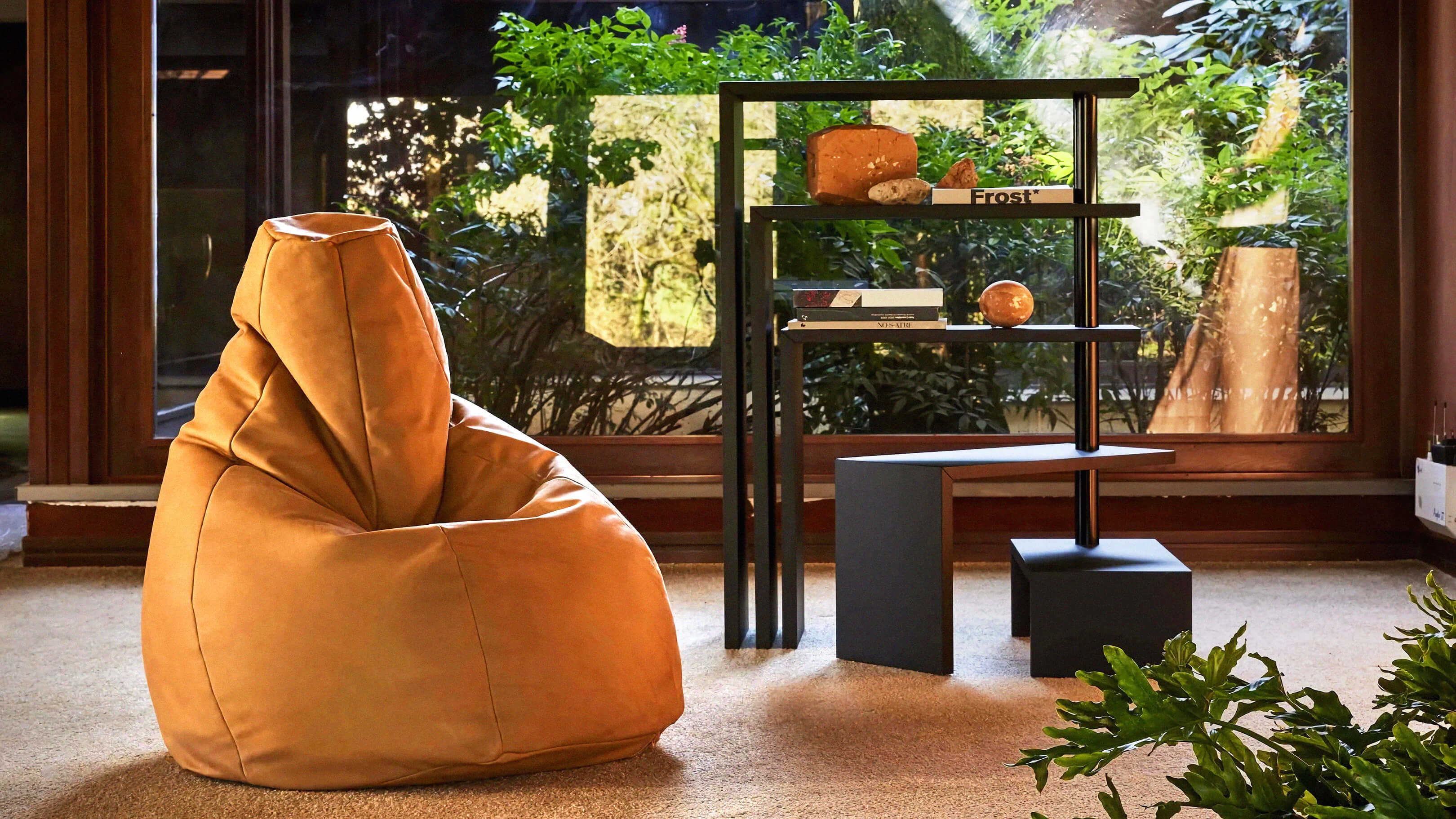 Yellow / Desktop / BlackMenu / Sacco VIP Bean Bag Chair by Gatti, Paolini and Teodoro for Zanotta