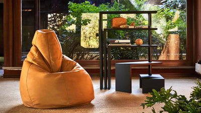 Yellow / Desktop / BlackMenu / Sacco VIP Bean Bag Chair by Gatti, Paolini and Teodoro for Zanotta