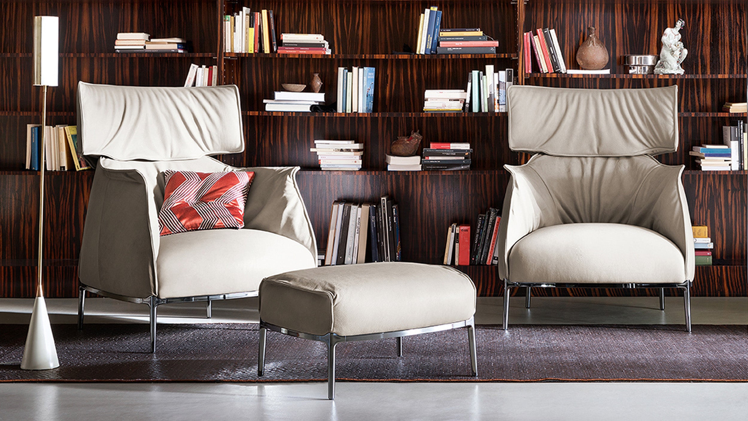Desktop / Archibald King Armchair, designed by Jean-Marie Massaud for Poltrona Frau