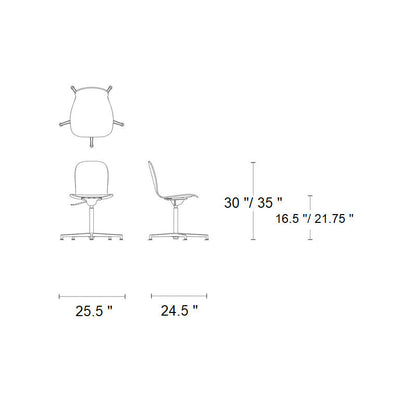 Mobile / Tate Wood Office Chair designed by Jasper Morrison for Cappellini