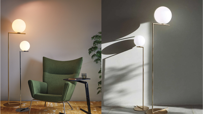 Desktop / WhiteMenu / IC Floor Lamp, designed by Michael Anastassiades made by Flos