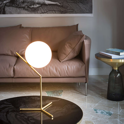 Brass / Mobile /  IC Lights T1 High Table Lamp, designed by Michael Anastassiades for Flos