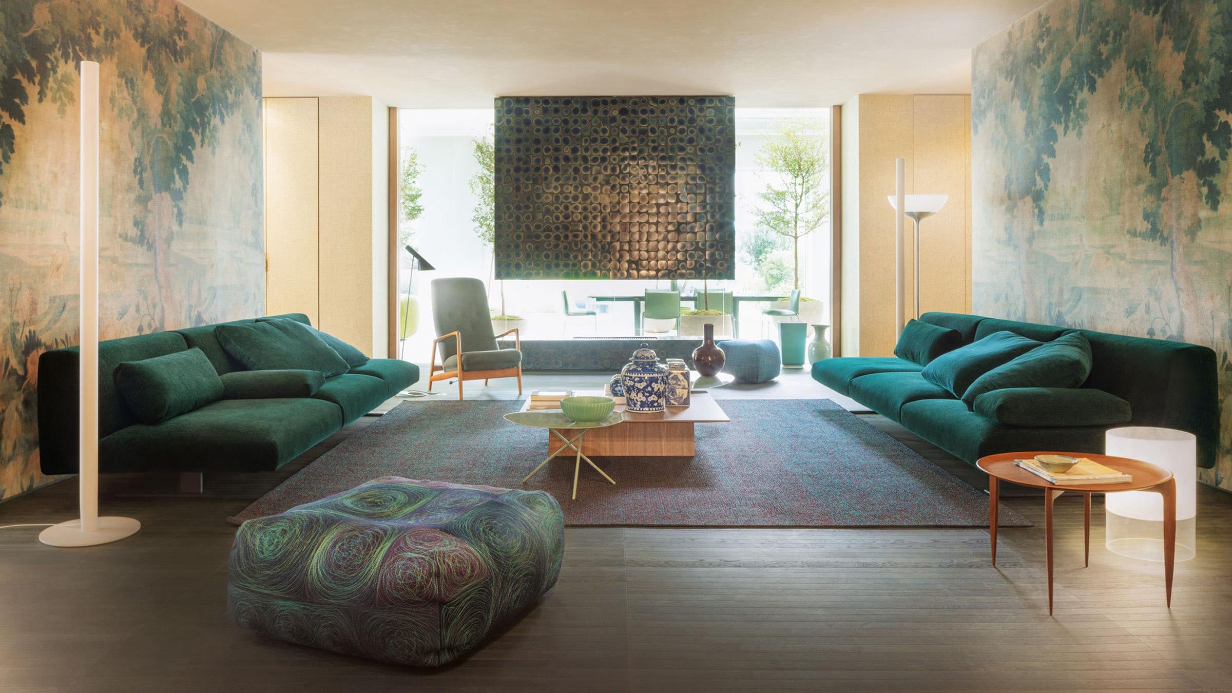 Turnkey furnished living room.