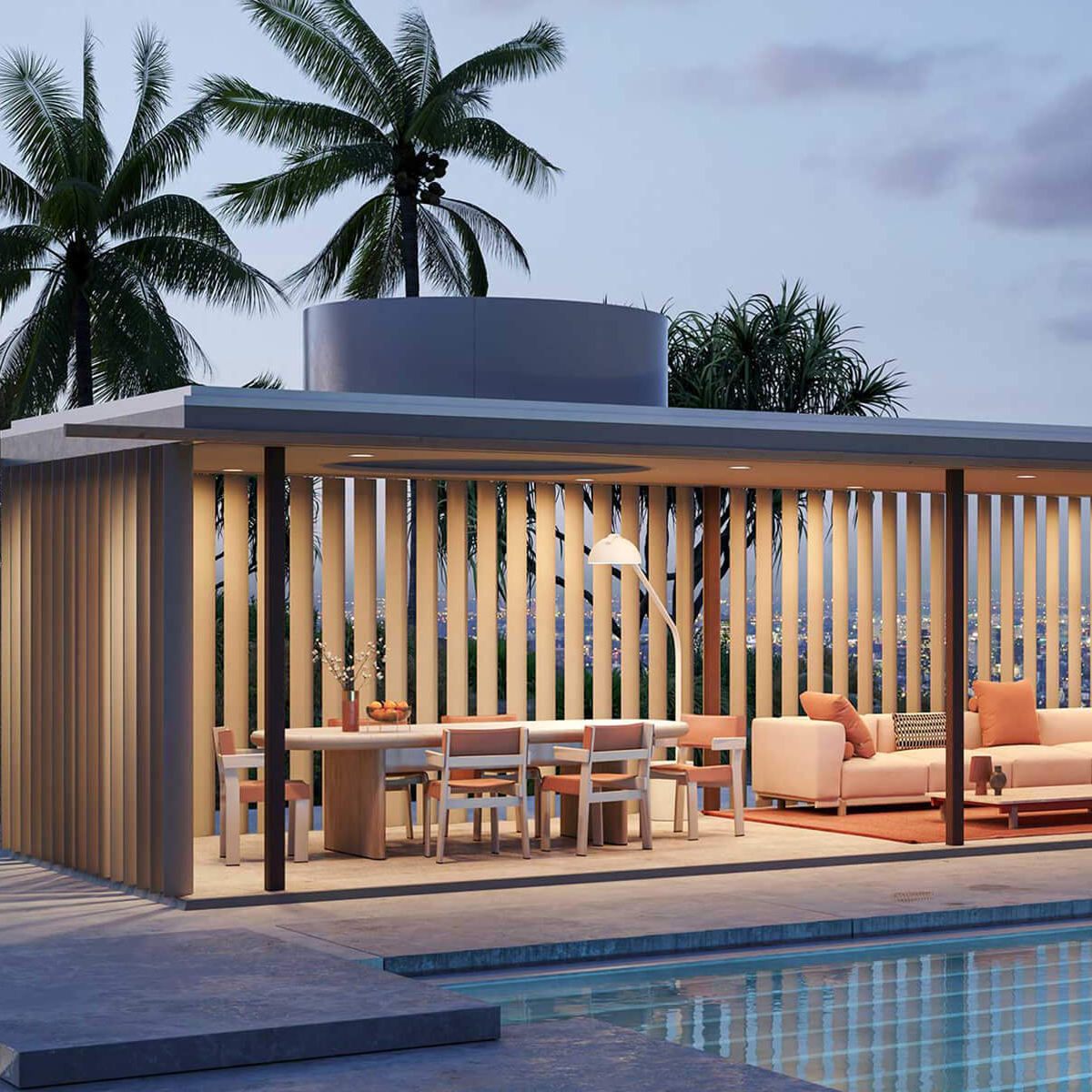 Mobile / WhiteMenu / VDL Pavilion, designed by Dion & Richard Neutra