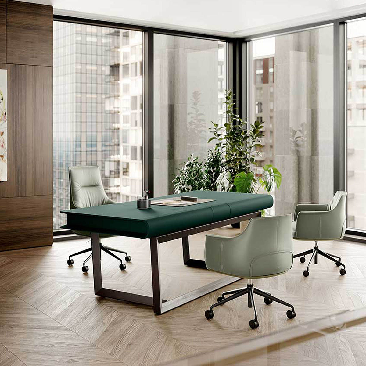 Mobile / Peek a Book Desk, designed by Roberto Lazzeroni for Poltrona Frau 