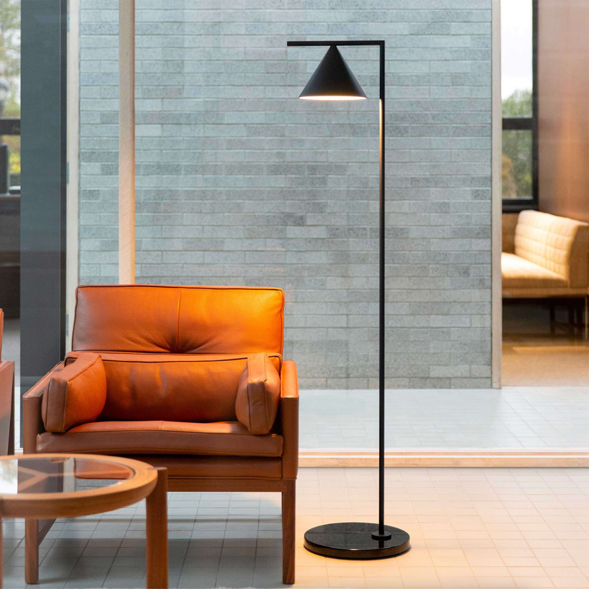 Black / Mobile / Captain Flint Floor Lamp, designed by Michael Anastassiades for Flos