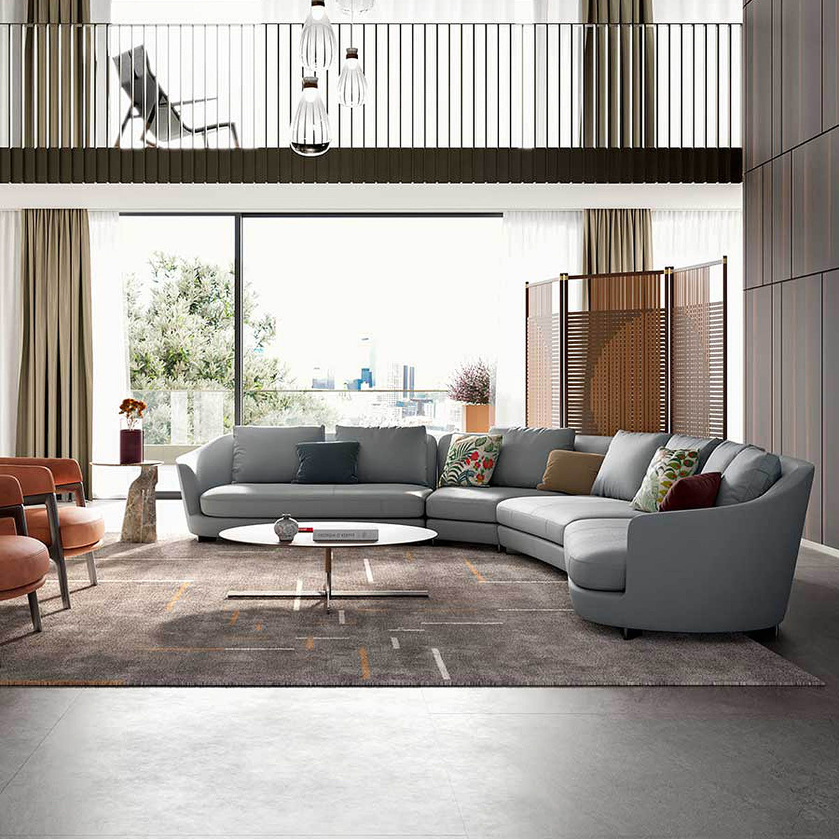 Mobile / Duo Sofa, designed by Roberto Lazzeroni for Poltrona Frau