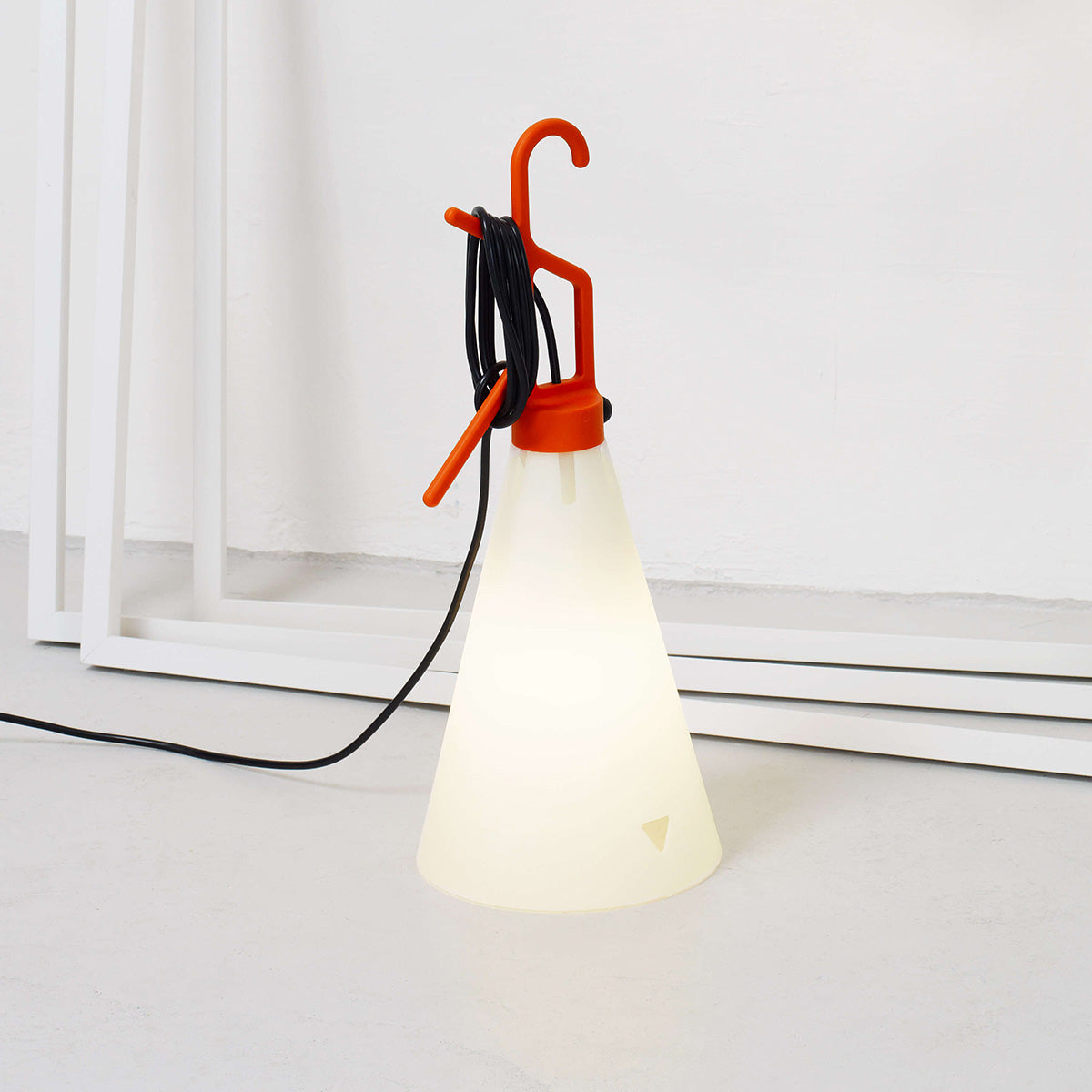 Orange / Mobile / Mayday Table Lamp, designed by Konstantin Grcic made by Flos 