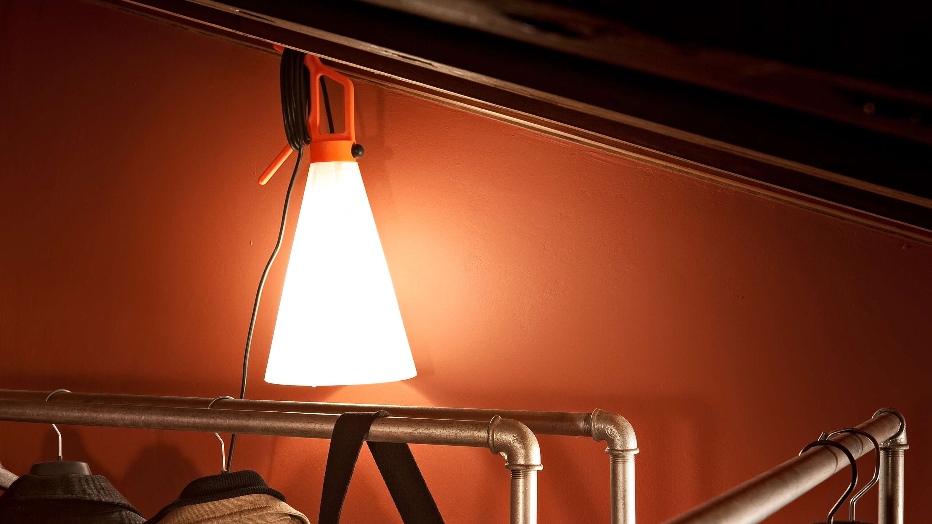 Orange / Desktop / Mayday Table Lamp, designed by Konstantin Grcic made by Flos 