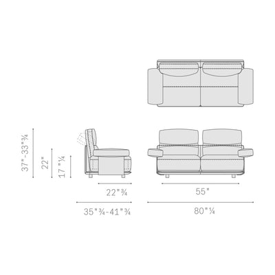 Mobile / Blisscape 2-Seater Sofa, designed by Ludovica Serafini and Roberto Palomba for Poltrona Frau