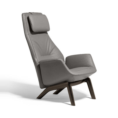 Mobile / Downtown Lounge Armchair and Ottoman, designed by Jean-Marie Massaud for Poltrona Frau