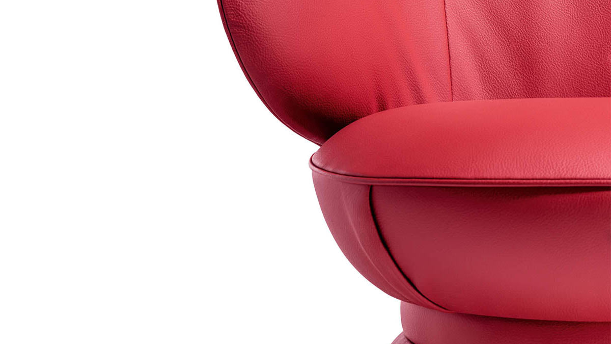 Desktop / Leplì Small Armchair, designed by Kensaku Oshiro for Poltrona Frau