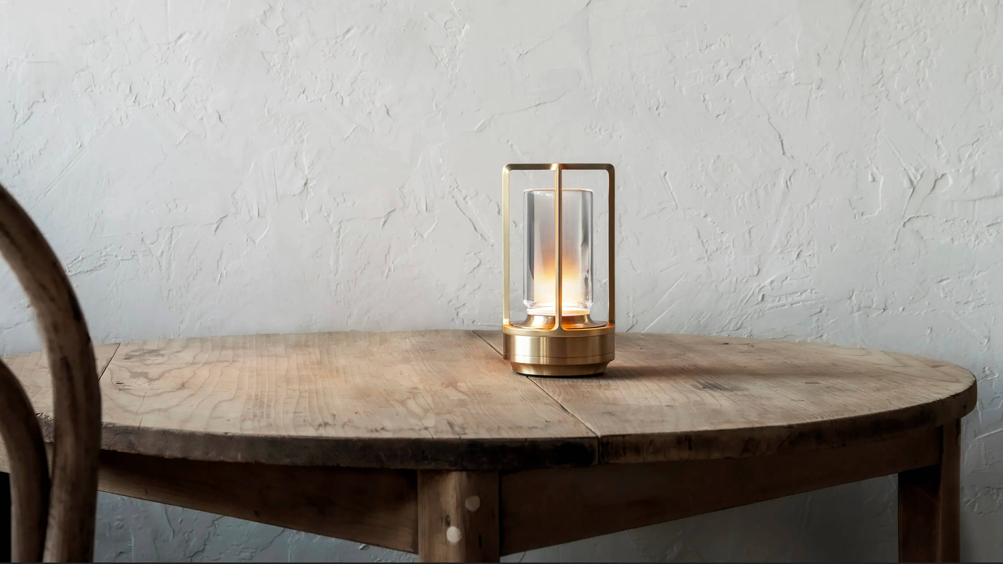 Brass / Desktop / BlackMenu / TURN+ LED Lantern, designed by Nao Tamura made by Ambientec