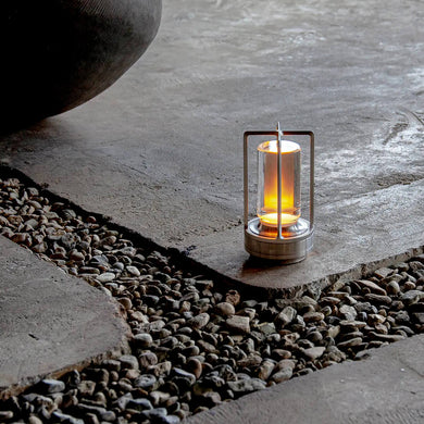 Stainless Steel / Mobile / WhiteMenu / TURN+ LED Lantern, designed by Nao Tamura made by Ambientec