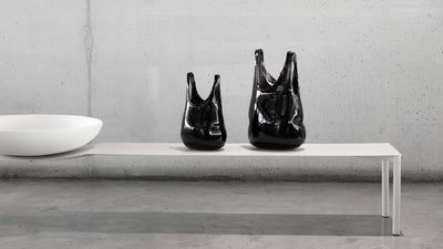 Small / Black / Desktop / BlackMenu / Glass bag, designed by Atelier De Verre Anvi