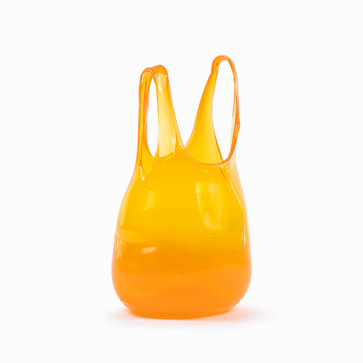 Large / Saffron / Mobile / BlackMenu / Glass bag, designed by Atelier De Verre Anvi