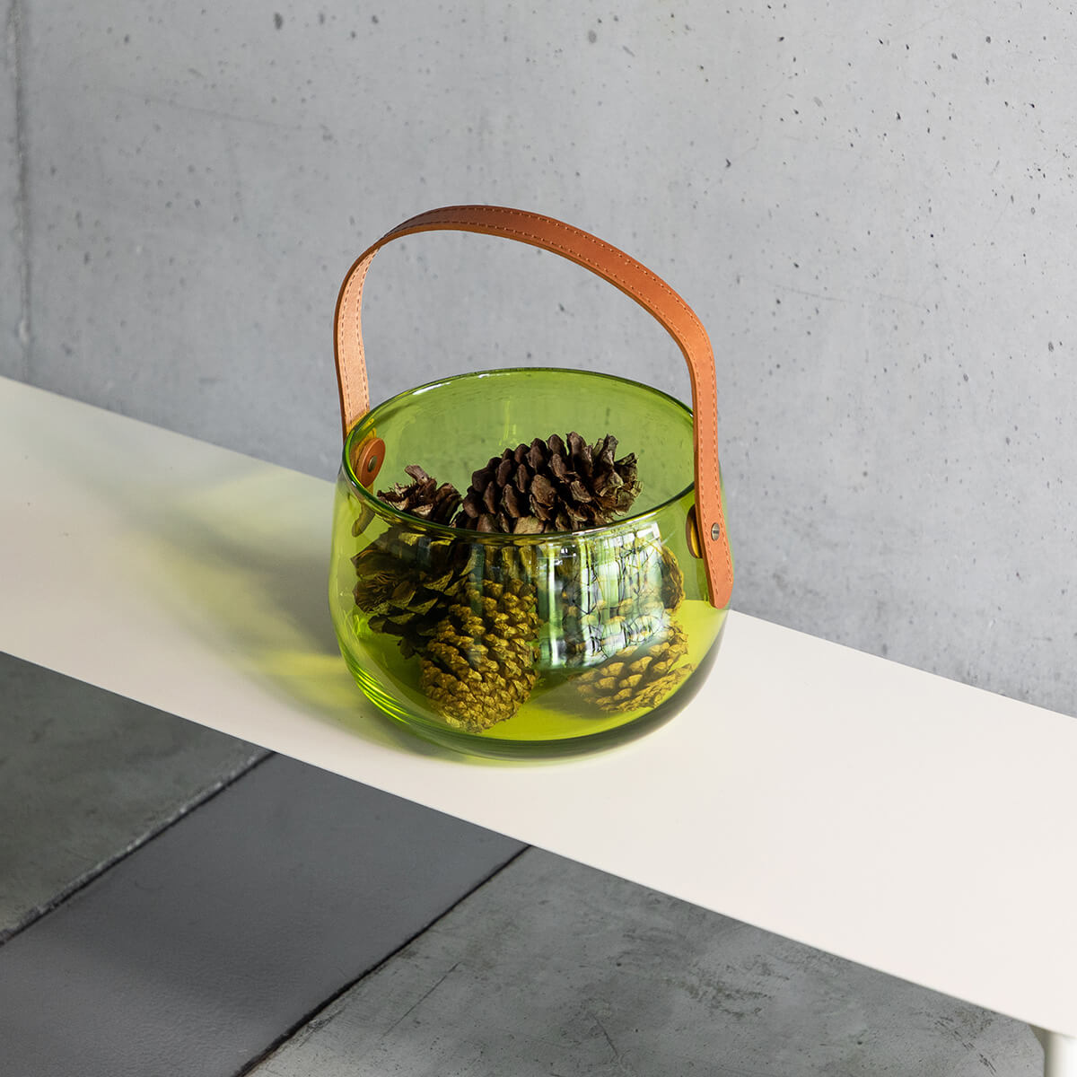 Olive / Mobile / BlackMenu / Shopper Glass Bowl, designed by Atelier de Verre Anvi