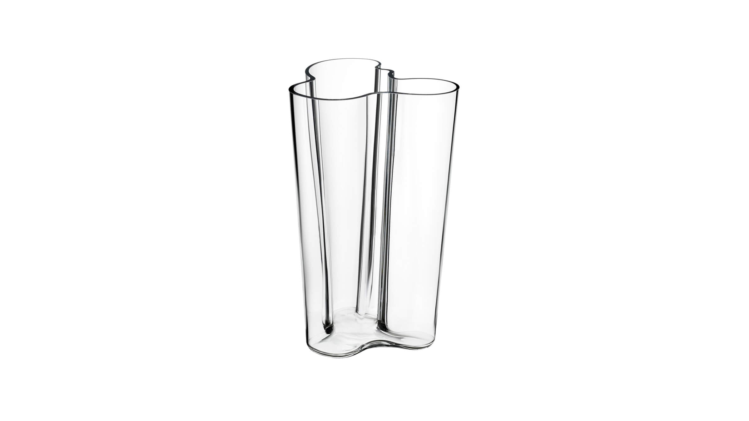 Clear / Desktop / BlackMenu / Aalto Finlandia Vase, designed by Alvar Aalto
