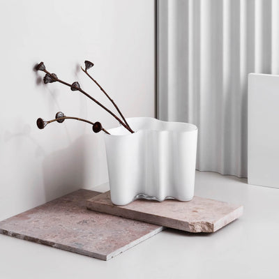 White / 3.75'' High / Mobile / BlackMenu / Aalto Vase, designed by Alvar Aalto