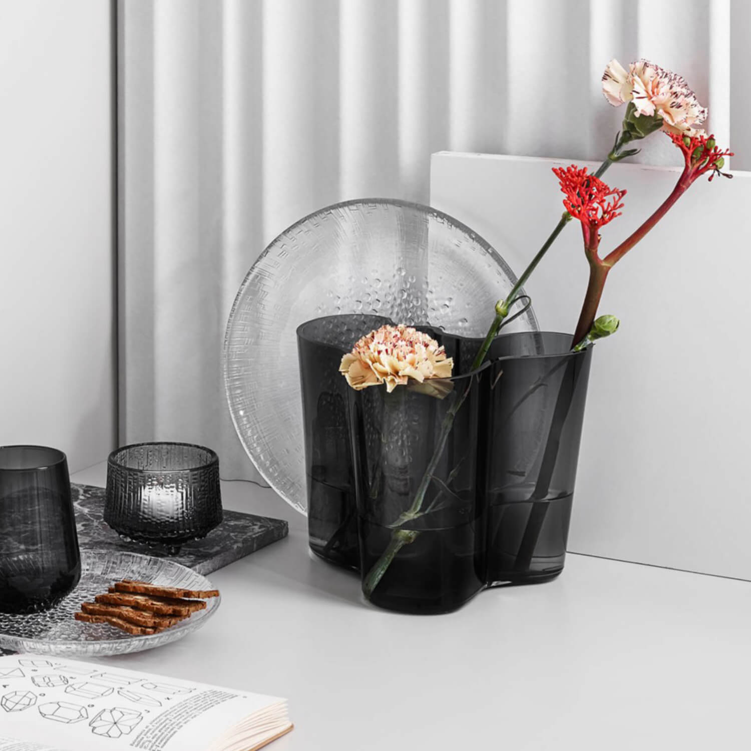 Dark Grey / 6.25'' High / Mobile / BlackMenu / Aalto Vase, designed by Alvar Aalto
