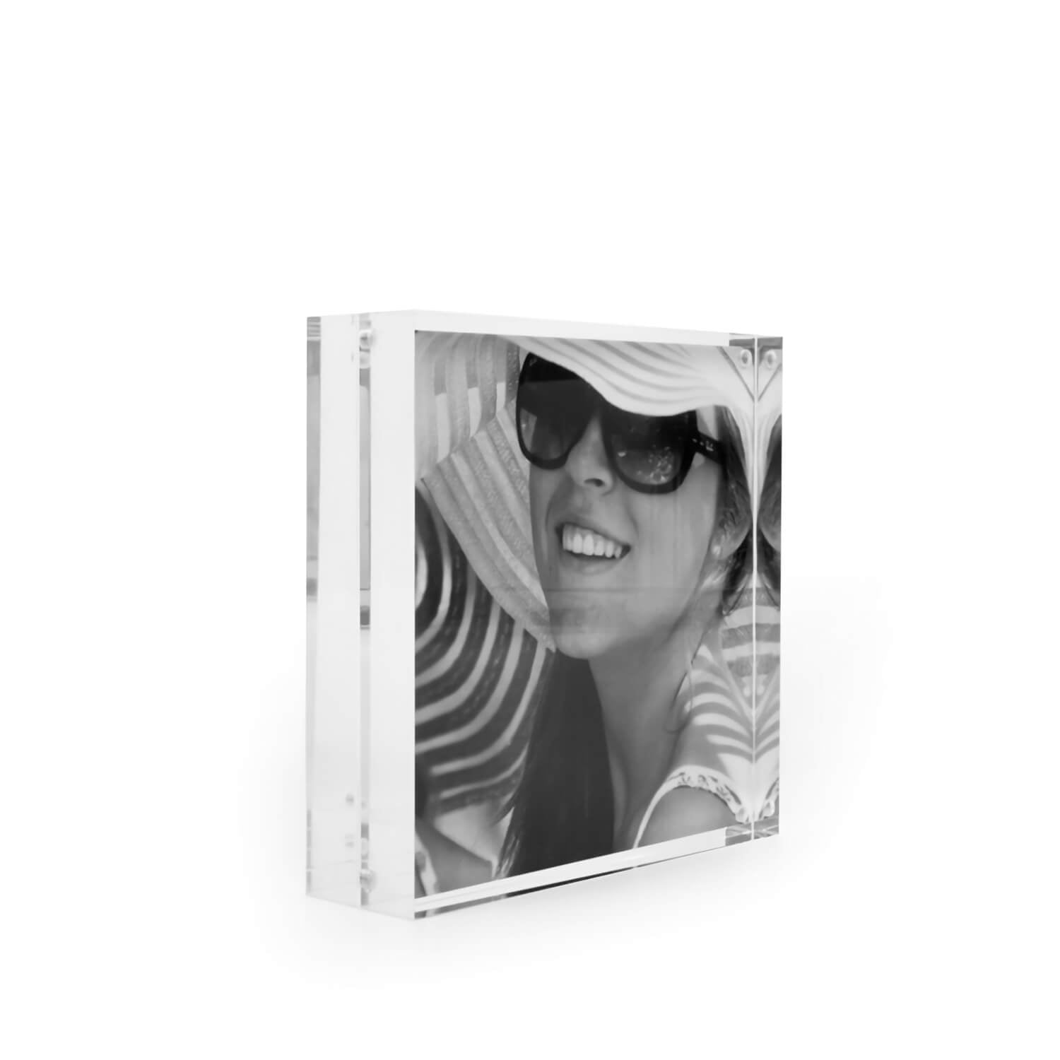 7 x 7 / Mobile / BlackMenu / Block Acrylic Picture Frame Designed By XL Boom