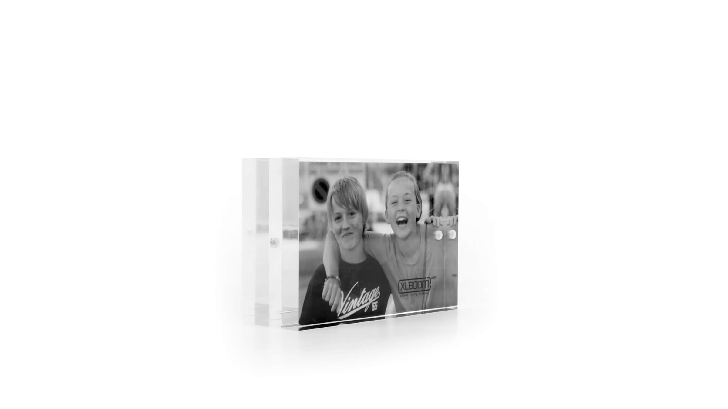 4 x 6 / Desktop / BlackMenu / Block Acrylic Picture Frame Designed By XL Boom