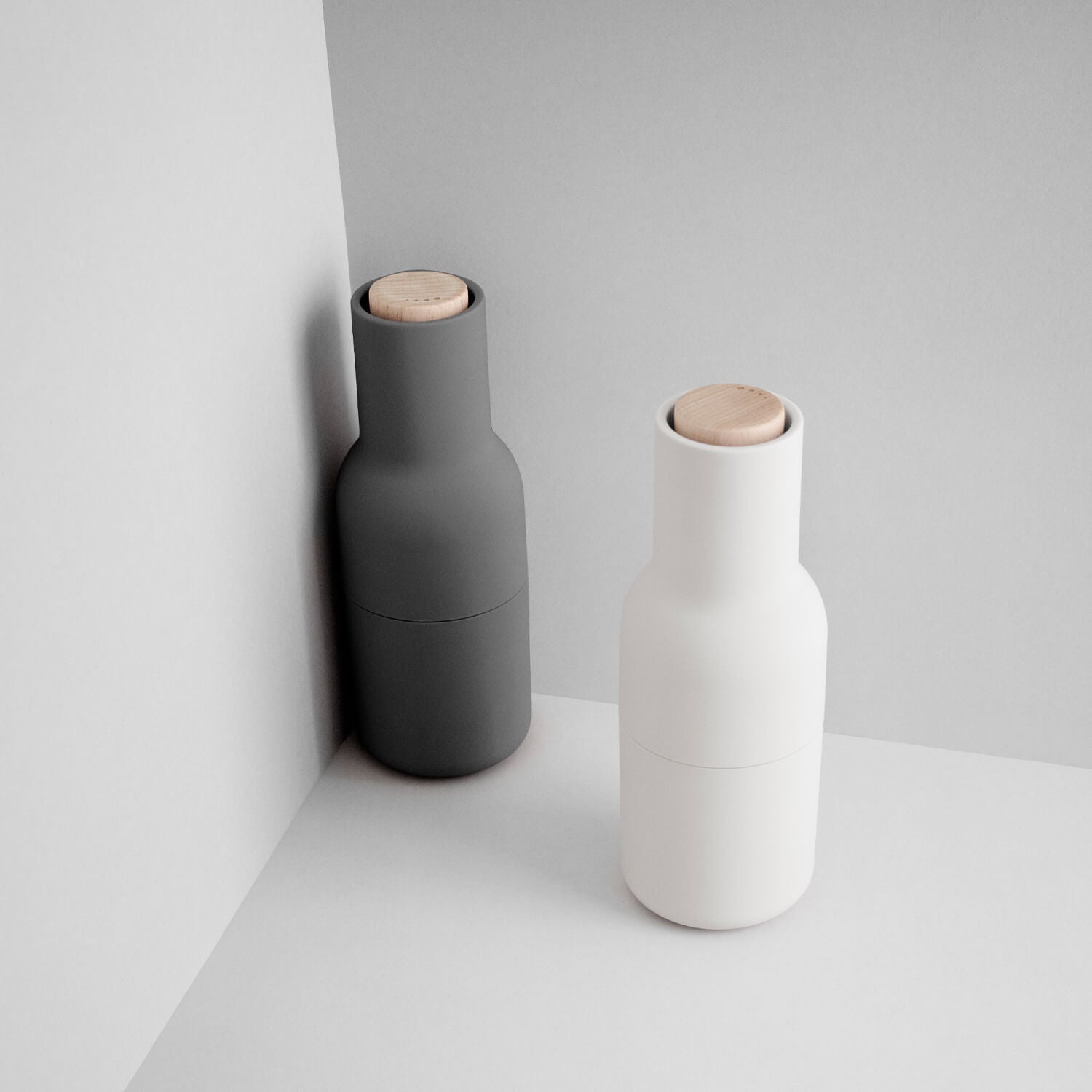 Ash Carbon with Wood Top / Mobile / BlackMenu / Bottle Grinder Set Designed By Norm