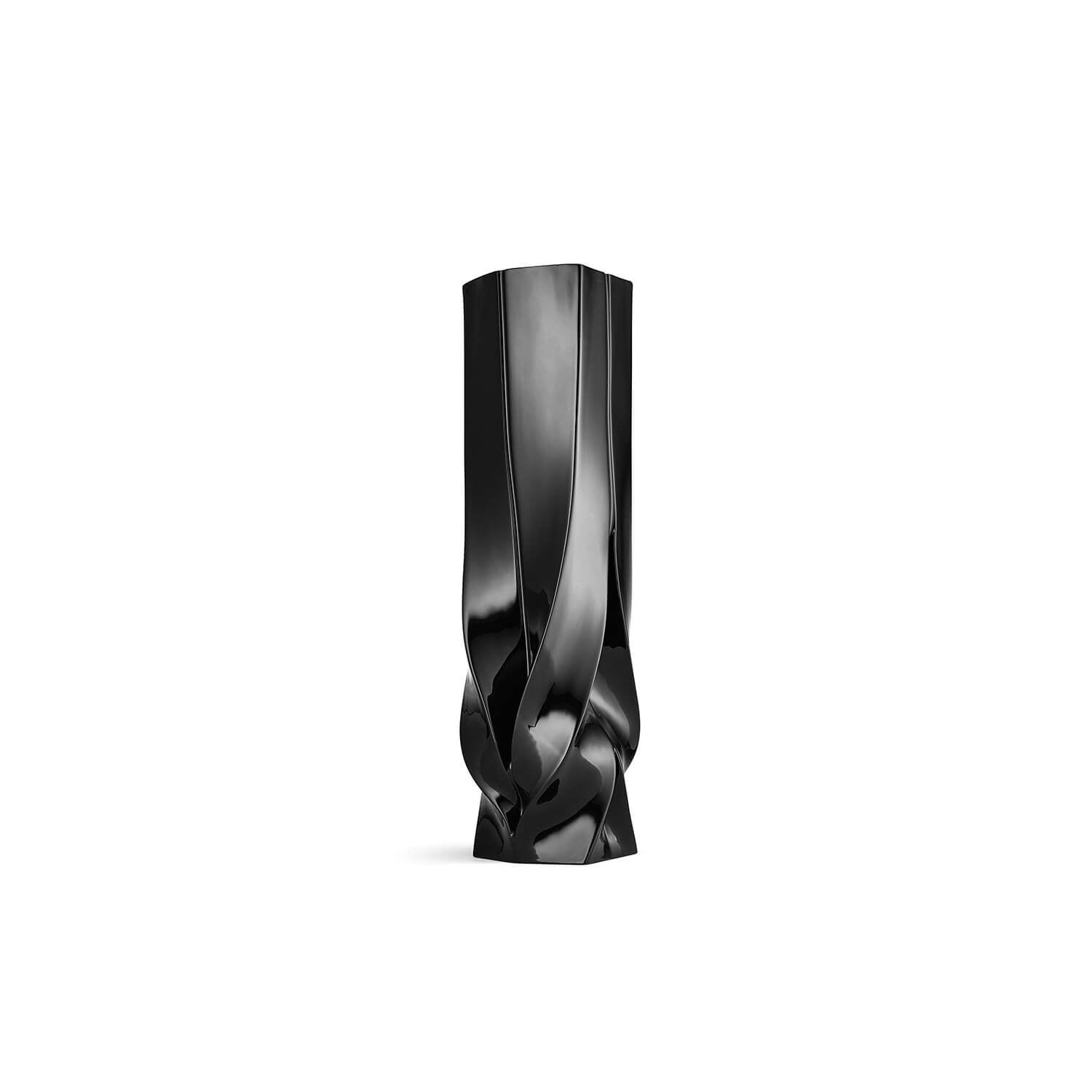 Large / Black / Mobile / BlackMenu / Braid Vase, designed by Zaha Hadid Design