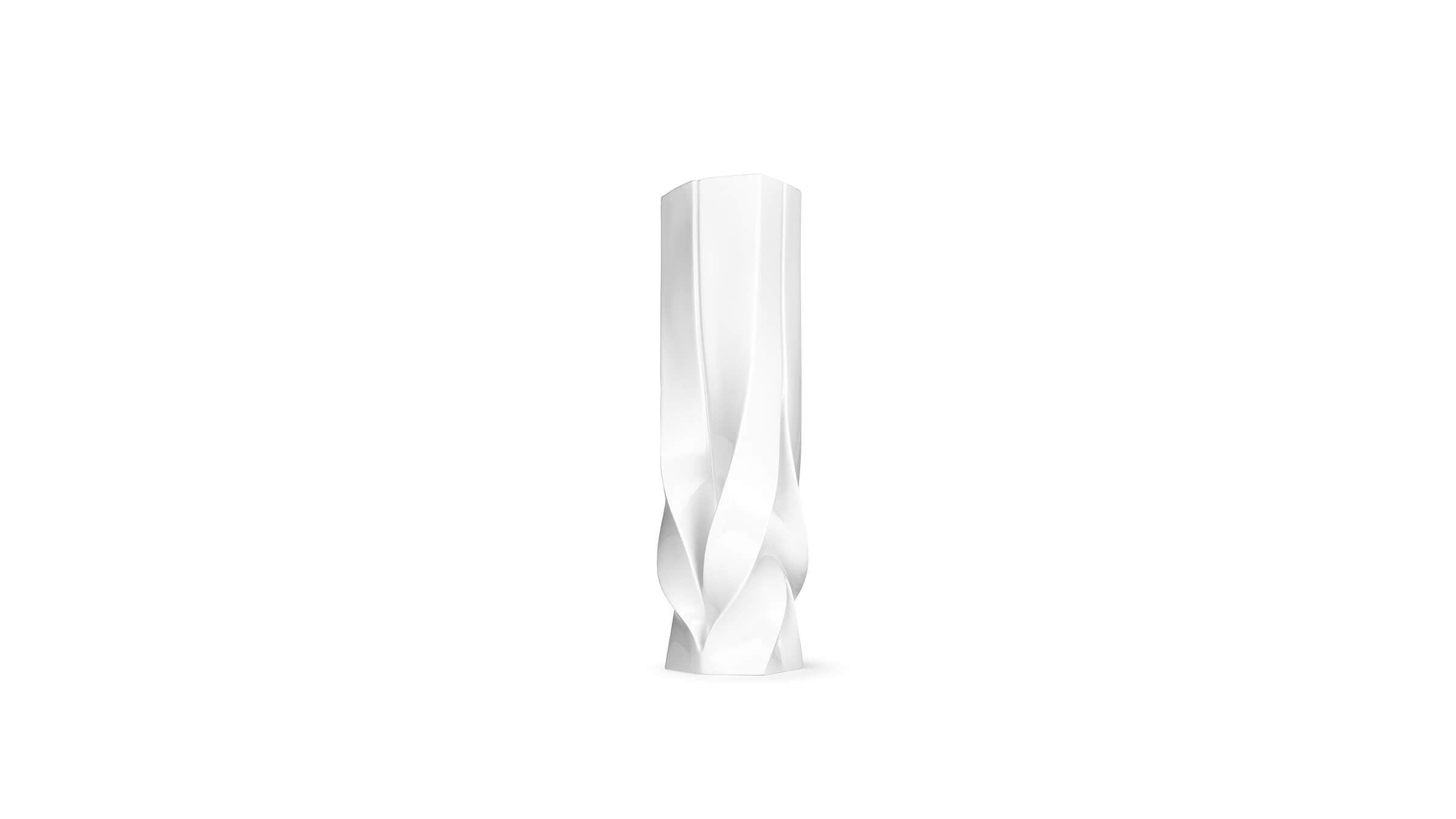 Large / White / Desktop / BlackMenu / Braid Vase, designed by Zaha Hadid Design