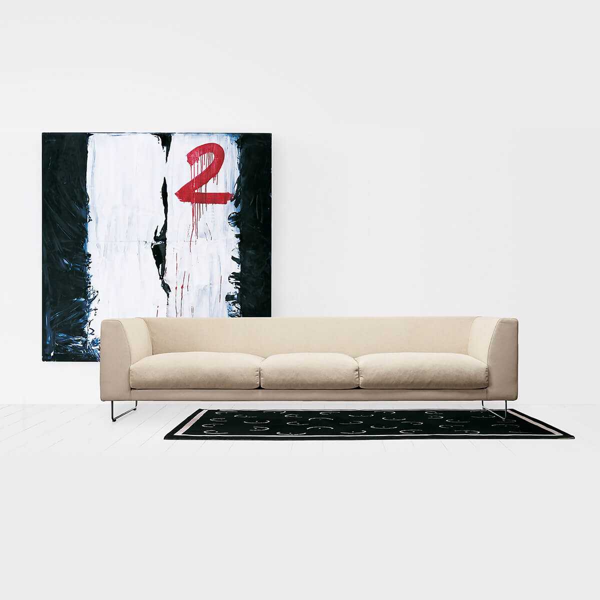 3-Seater / Mobile / BlackMenu / Elan 2-Seater sofa, designed by Jasper Morrison made by Cappellini