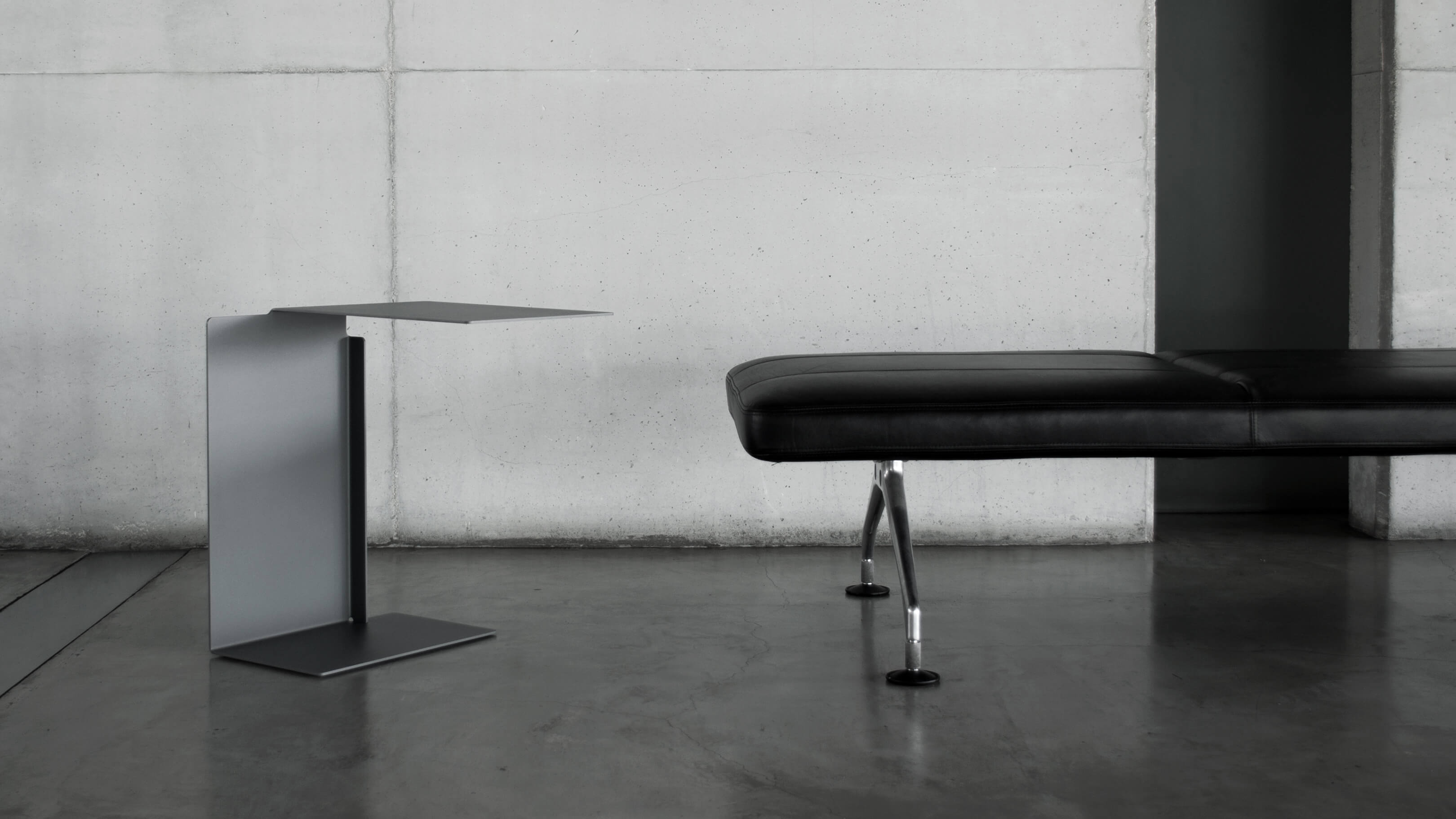 Basalt Grey / Desktop / WhiteMenu / Diana B Side Table, designed by Konstantin Grcic