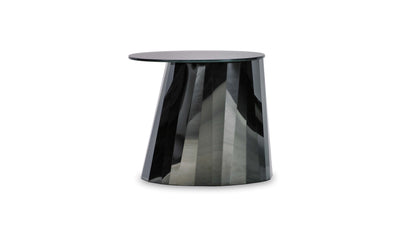 Onyx Black - Glossy Top / Desktop / BlackMenu / Pli Side Table, designed by Victoria Wilmotte