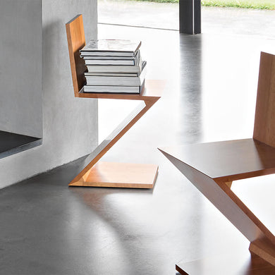 Natural Cherry / Mobile / BlackMenu / 280 Zig Zag Chair Designed by Gerrit Rietveld for Cassina