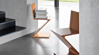 Natural Cherry / Desktop / BlackMenu / 280 Zig Zag Chair Designed by Gerrit Rietveld for Cassina