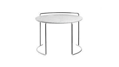 White Marble / Desktop / BlackMenu / Djuna Side Table, designed by Kazuhide Takahama