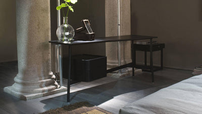 Left Side Drawer Cabinet / Desktop / WhiteMenu / L40 Sled Desk, designed by Rodolfo Dordini made by Cassina