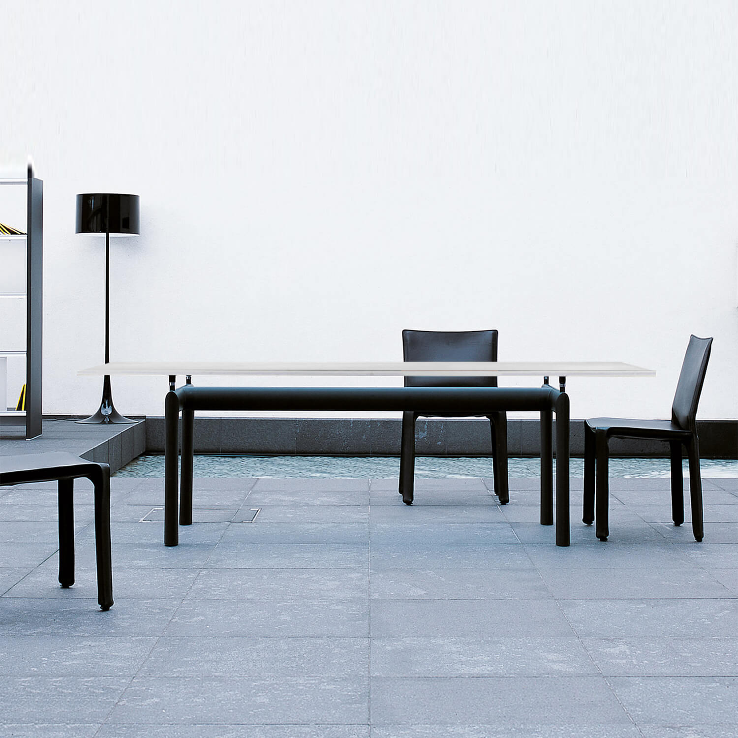 GeneralOption / Mobile / BlackMenu / LC6 Table, designed by Le Corbusier made by Cassina